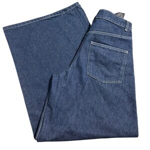 Zara women's Wide Supper Baggy Jeans Medium Wash Jean Size 6
